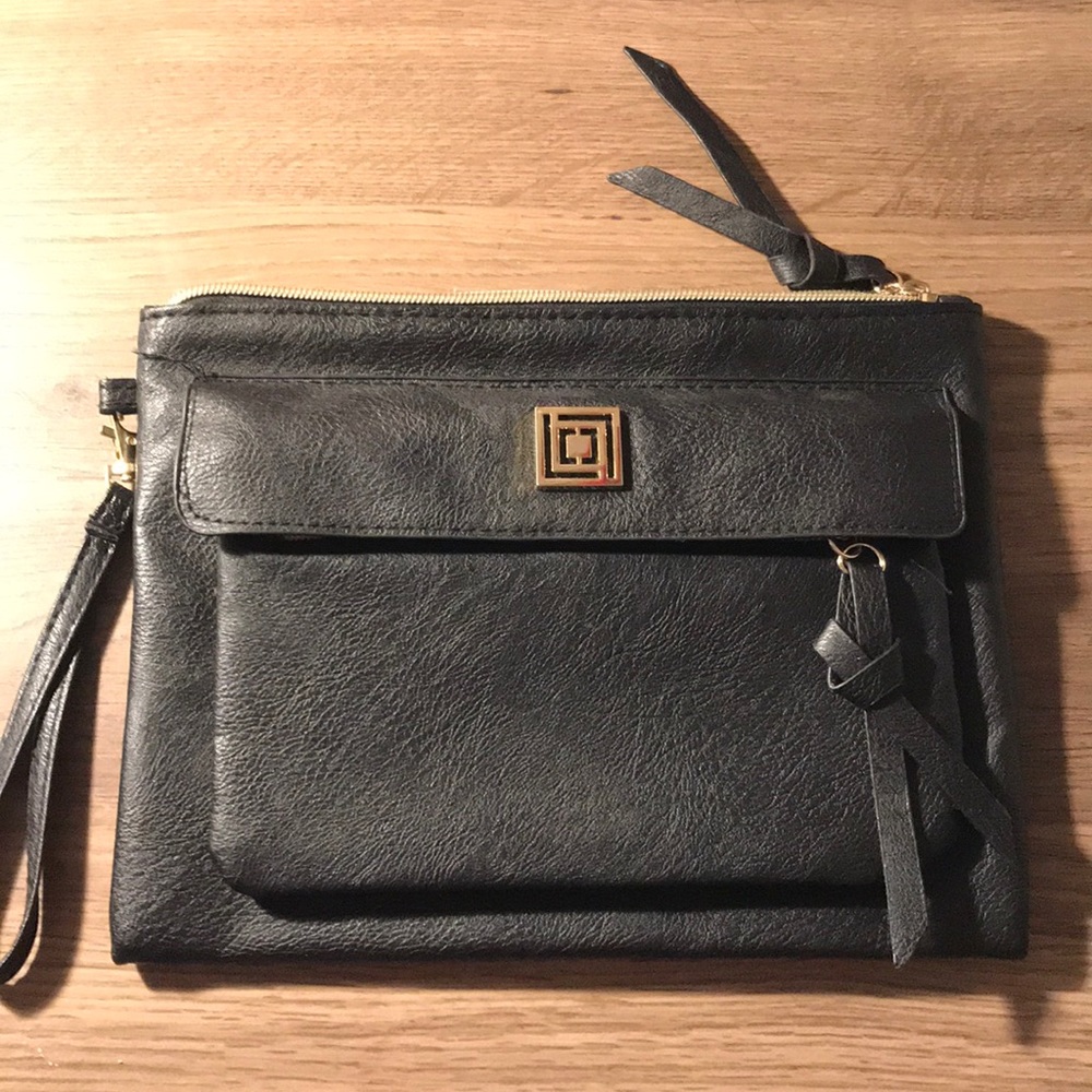 Black Portable Charger Clutch